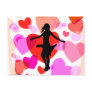 Hearts ballroom dancer postcard