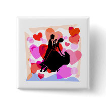 Hearts ballroom dancing pins
