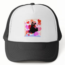Hearts ballroom dancing hat
