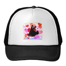 Hearts ballroom dancing hat
