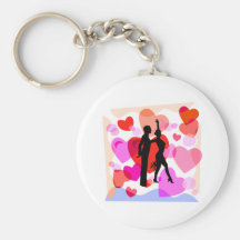 Hearts ballroom dancing keychain