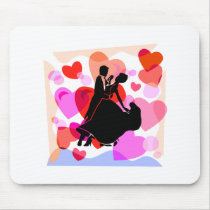 Hearts ballroom dancing mouse mat