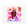 Hearts ballroom dancing postcard