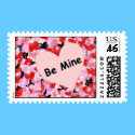 Hearts Be Mine Postage Stamp by dndartstudio Hearts Be Mine Postage Stamp