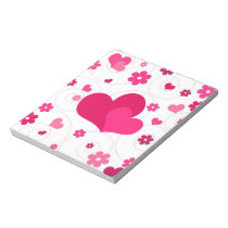 Hearts being together notepads