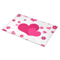 Hearts being together placemats