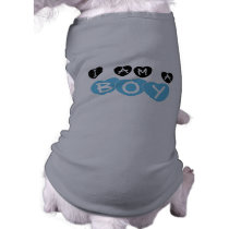 Hearts Boy Dog Tshirt pet clothing
