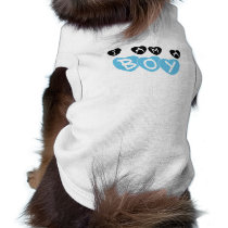 Hearts Boy Dog Tshirt pet clothing