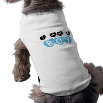 Hearts Boy Dog Tshirt pet clothing