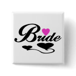 Hearts Bride T-shirts and Gifts buttons