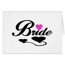 Hearts Bride T-shirts and Gifts Greeting Cards