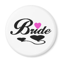 Hearts Bride T-shirts and Gifts Refrigerator Magnets