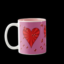 Hearts & Bubbles (on Pink) mugs