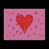 Hearts & Bubbles (Pink) postcards