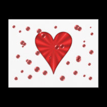 Hearts & Bubbles (White) postcards