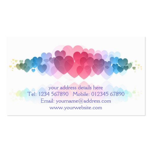 Hearts Business Card (back side)