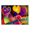 This creative and colorful greeting card titled Hearts card has a variety of hearts in different colors. This would make a great Valentines Day card or any card for the one you love.