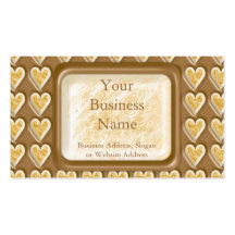 Hearts - Chocolate Marshmallow Business Card Template