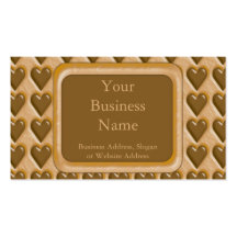 Hearts - Chocolate Peanut Butter Business Cards