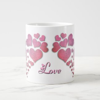 Hearts Coffee Mug - Hearts Love Extra Large Mug