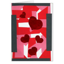 Hearts Collage Greeting Card (Valentines Day)
