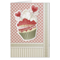 Hearts Cupcake Card cards