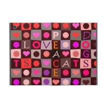 Hearts Dogs Cats Love iPad Mini Covers
