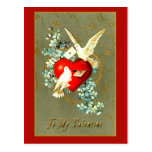 Hearts, Doves and Valentine Greetings Postcards