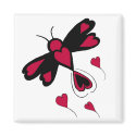 Hearts dragonfly magnet by marcya7 Hearts dragonfly magnet
