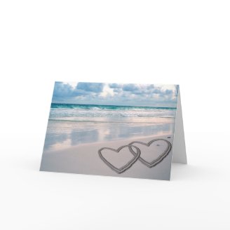 Hearts Drawn in the Sand Cards