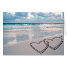 Hearts Drawn in the Sand Cards