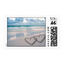 Hearts Drawn in the Sand postage
