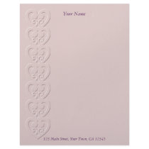 Hearts Embossed Letterhead