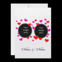 Hearts Engagement invitations