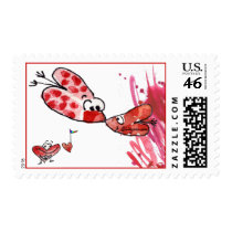 Hearts First Kiss Wedding Postage postage by zooogle Hearts First Kiss Wedding Postage postage