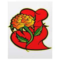 Hearts & Flower #0033 Personalized Letterhead