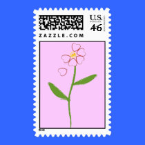 Hearts flower postage