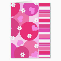 Hearts,flowers and stripes - Card