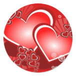Hearts for Love Round Sticker