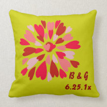 Hearts Galore WEDDING Throw Pillows