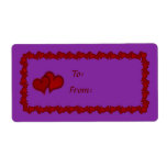 Hearts Gift Label