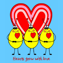 Hearts Grow With Love Kids T-Shirt t-shirts