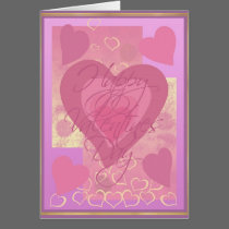 Hearts Happy Valentines Day cards