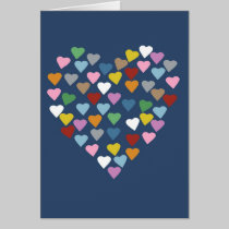 Hearts Heart Navy cards
