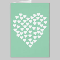 Hearts Heart White on Mint cards