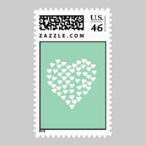 Hearts Heart White on Mint stamps