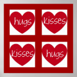 Hearts, Hugs and Kisses Posters