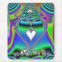 Hearts in Blue mousepads