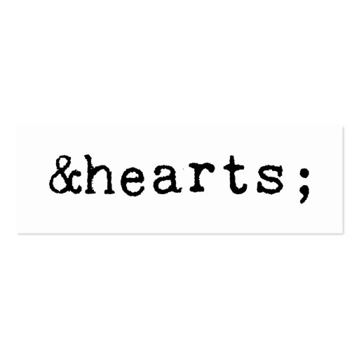 Hearts in HTML Business Card Template