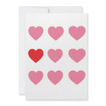 Hearts in Pink and Red Invitation